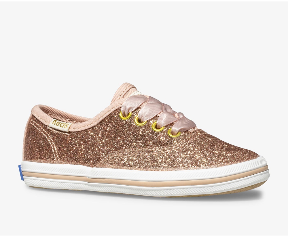 Keds Sneakers Rose Gold - Kate Spade new york Champion Glitter - Kids JNSFCB-351